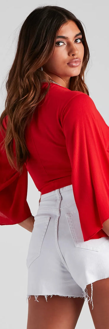 Set Sail Tie-Front Crop Top