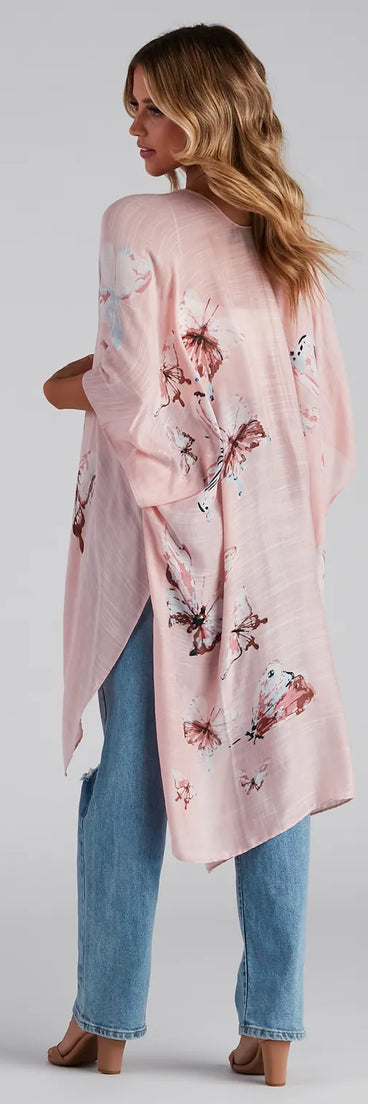 Effortless Breezy Vibes Woven Kimono