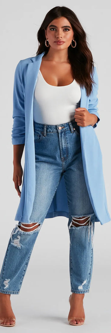 Get Down To Business Crepe Blazer