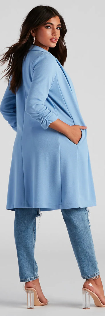 Get Down To Business Crepe Blazer