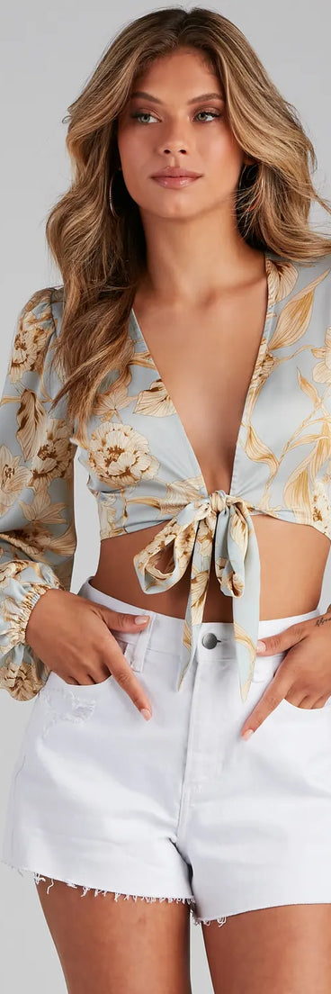 Golden Girl Satin Tie-Front Top