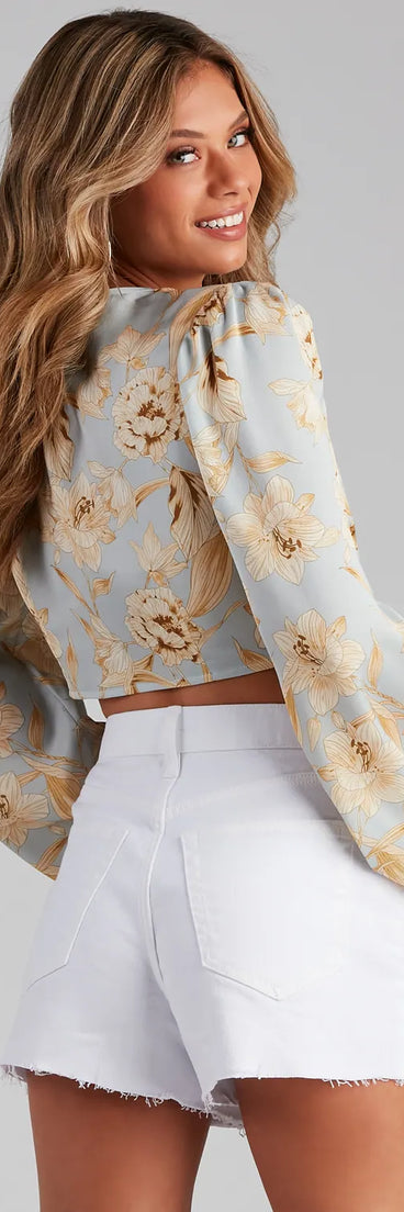 Golden Girl Satin Tie-Front Top