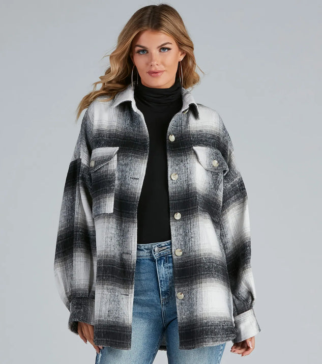 Basic Mood Oversized Plaid Shacket