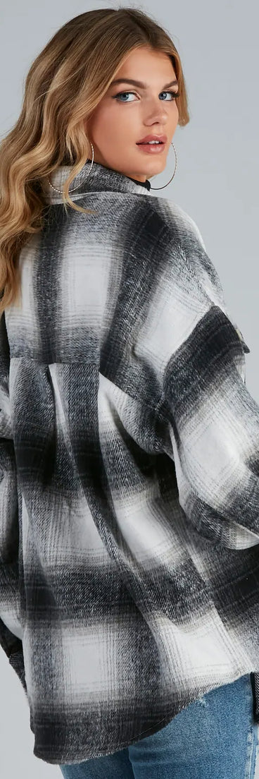 Basic Mood Oversized Plaid Shacket