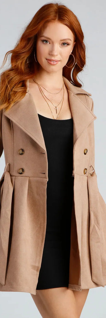 Poised And Polished Belted Trench