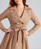 Poised And Polished Belted Trench