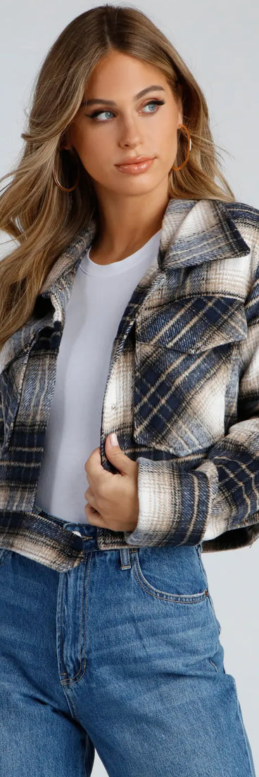 Cozy On Over Plaid Shacket