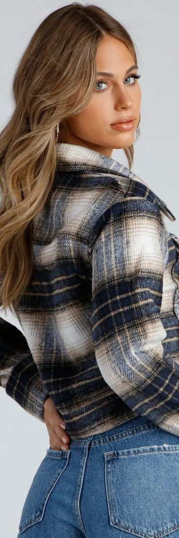 Cozy On Over Plaid Shacket