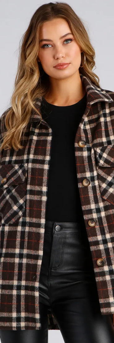 Casual Moment Plaid Shacket