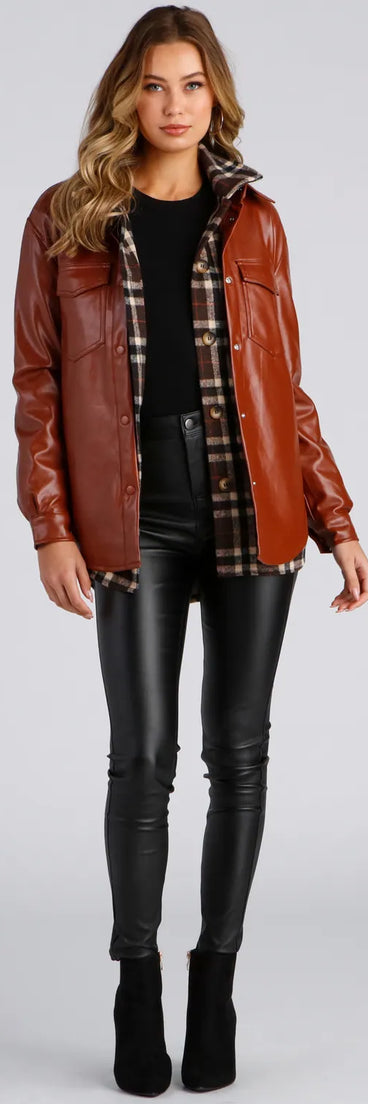 Casual Moment Plaid Shacket