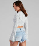 Seaside Chic Cropped Tie-Front Top