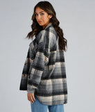 Falling For Plaid Fleece Shacket
