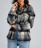 Falling For Plaid Fleece Shacket