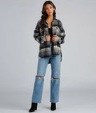 Falling For Plaid Fleece Shacket