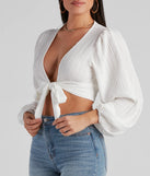 Weekend Escape Tie-Front Crop Top