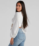 Weekend Escape Tie-Front Crop Top