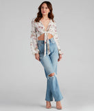 Bloom Mood Floral Tie-Front Top