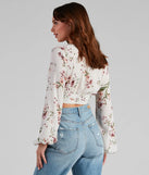 Bloom Mood Floral Tie-Front Top