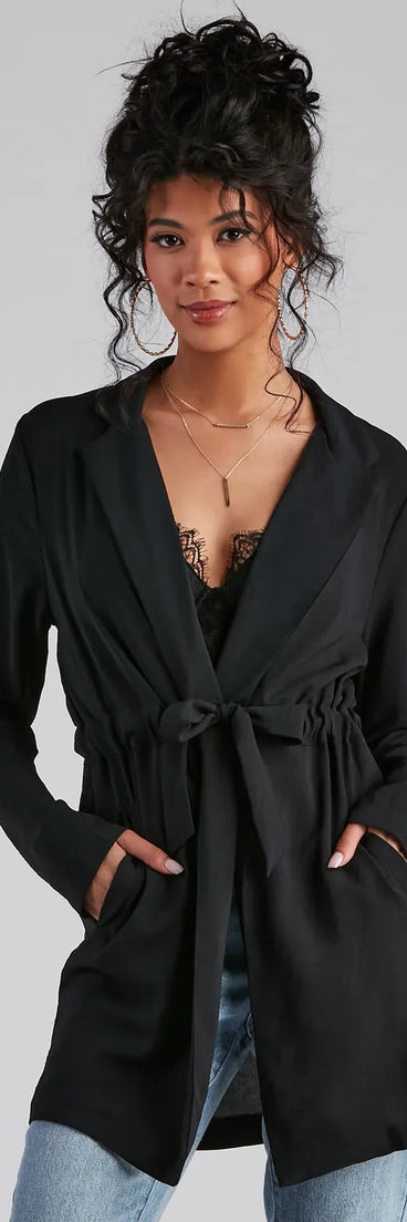 Simply Elevated Tie-Front Trench