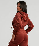 Serious Chills Velour Zip-Up Hoodie Jacket