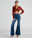 Portrait Mode Tie-Front Poplin Top