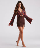 Boho Beauty Tie-Front Crop Top