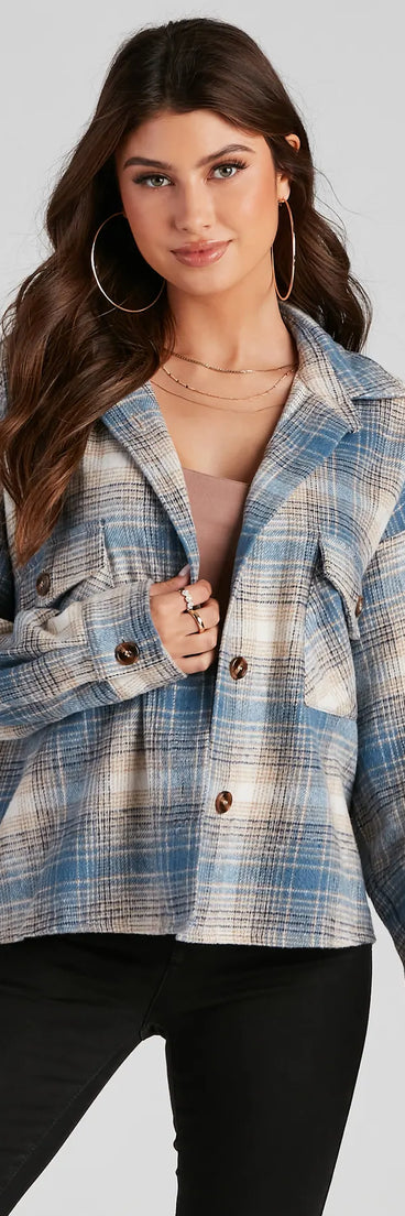 Casual Fall Days Flannel Shacket