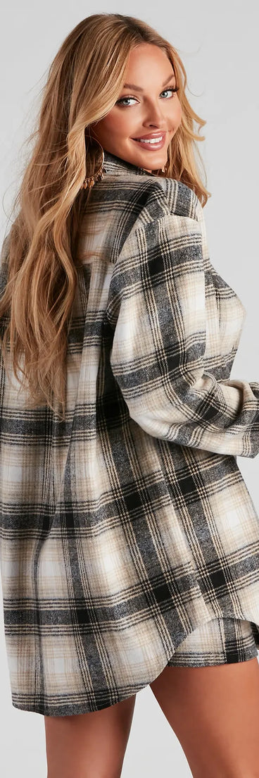 Plaid's My Favorite Woven Shacket
