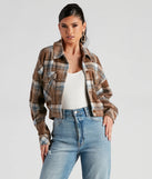 Autumn Nights Plaid Cropped Shacket