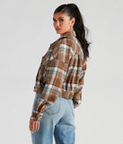 Autumn Nights Plaid Cropped Shacket