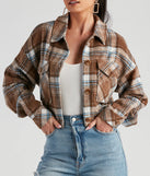 Autumn Nights Plaid Cropped Shacket
