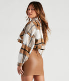 Always In Plaid Woven Crop Shacket
