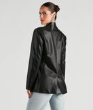 Keep It Trendy Oversized Faux Leather Blazer