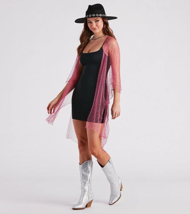Glamorous Trendsetter Rhinestone Kimono | Windsor