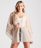 Beach Mode Chiffon Belted Kimono