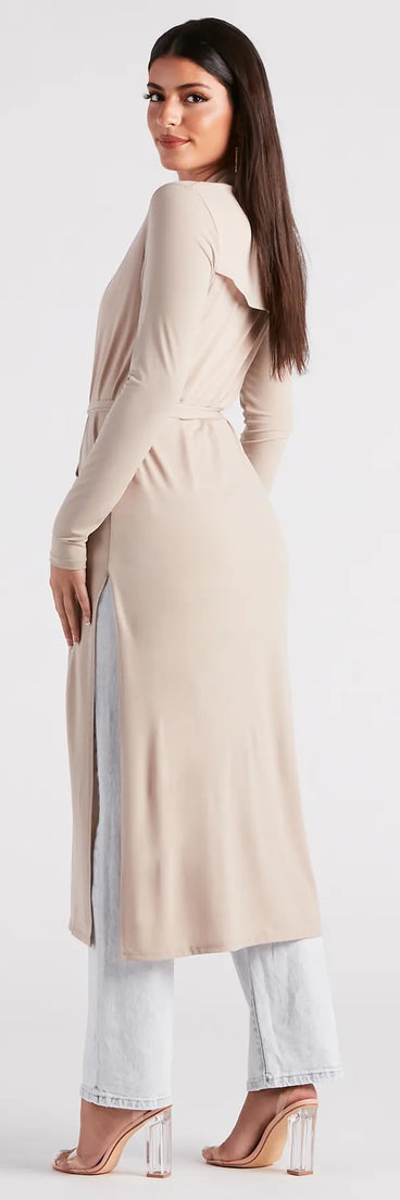 Breezy Chic Crochet Trim Kimono