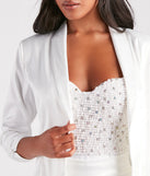 Sleek Sophistication Satin Blazer