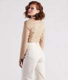 Edgy Soul Faux Suede Crop Moto Jacket