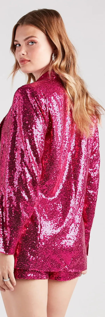 Made For The Glamour Sequin Blazer