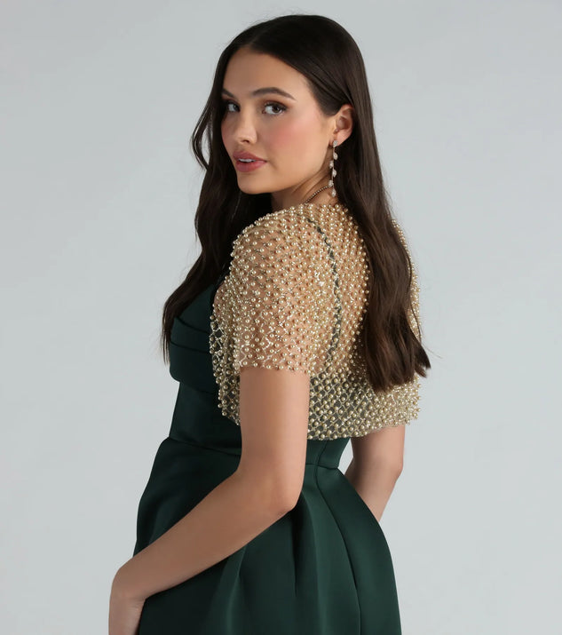 Layer On Glamour Faux Pearl Glitter Bolero | Windsor Layer On Glamour Faux Pearl Glitter Bolero | Windsor