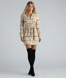 Poised in Plaid Belted Shacket