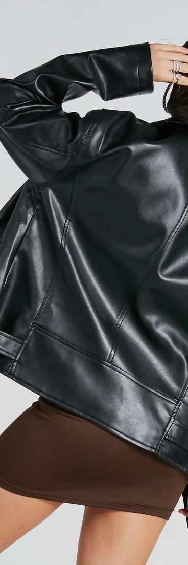 Life In The Fast Lane Faux Leather Moto Jacket