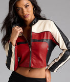 Ride In Style Faux Leather Moto Crop Jacket