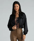 Next-Level Cool Satin Bomber Jacket