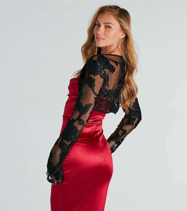 Look Your Best Floral Velvet Mesh Bolero | Windsor