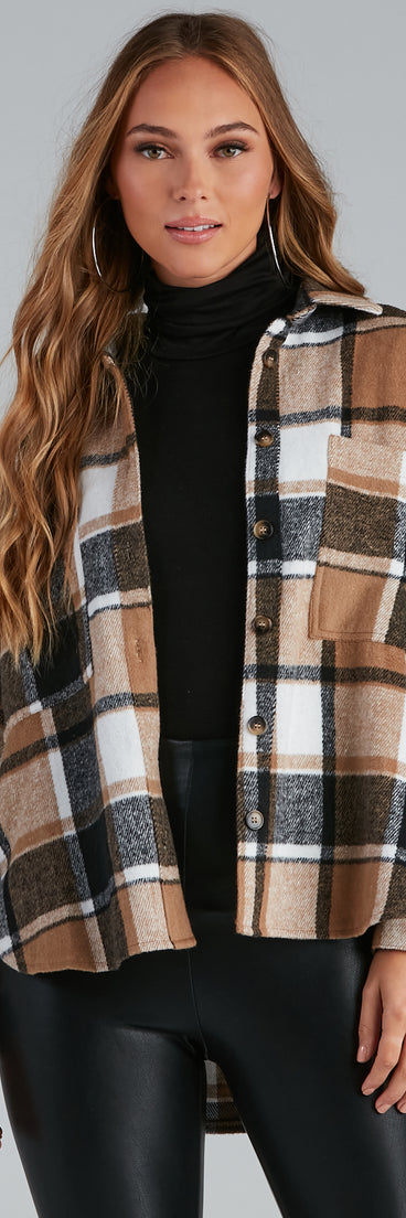 Casual And Chill Plaid Shacket