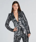 Make An Entrance Sequin Swirl Blazer
