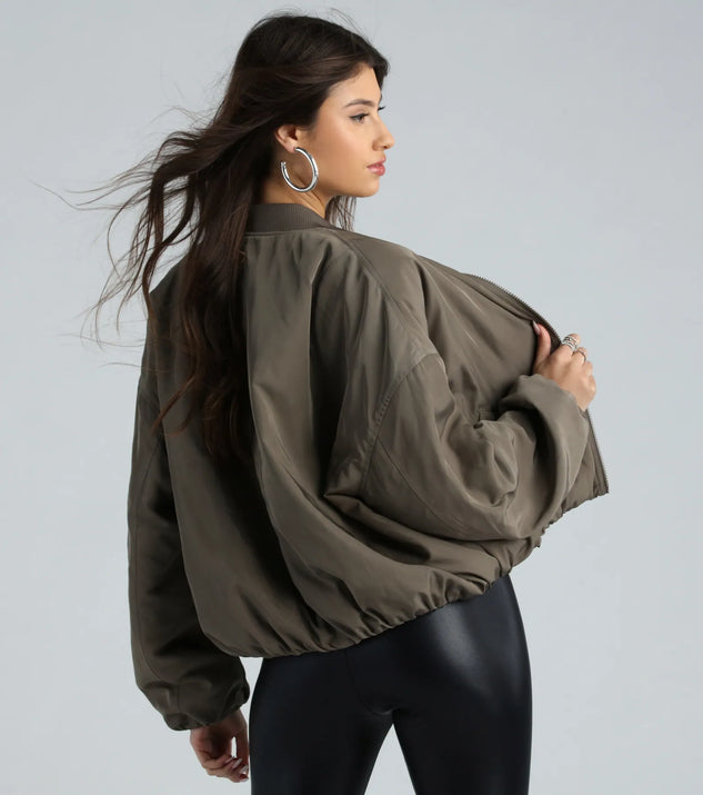 Coolest Vibes Zip-Front Bomber Jacket | Windsor