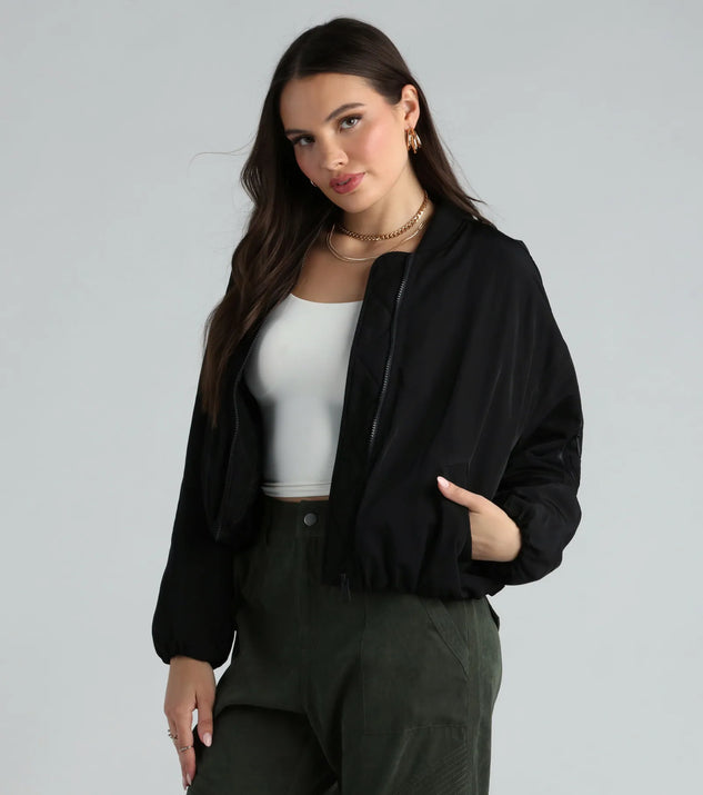 Coolest Vibes Zip-Front Bomber Jacket | Windsor