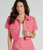 Fabulous By The Second Short Sleeve Tweed Jacket